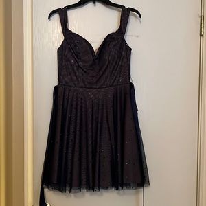 Navy tool mini dress
